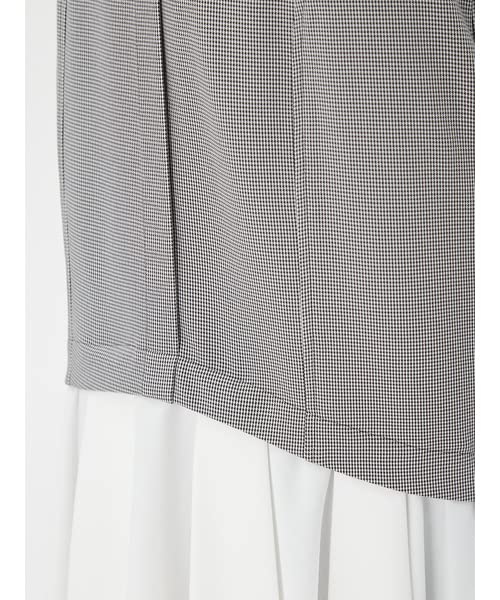 FRAY I.D. Women's Ruffle Hem Combi Mermaid Skirt FWFS225021 CHECK 1