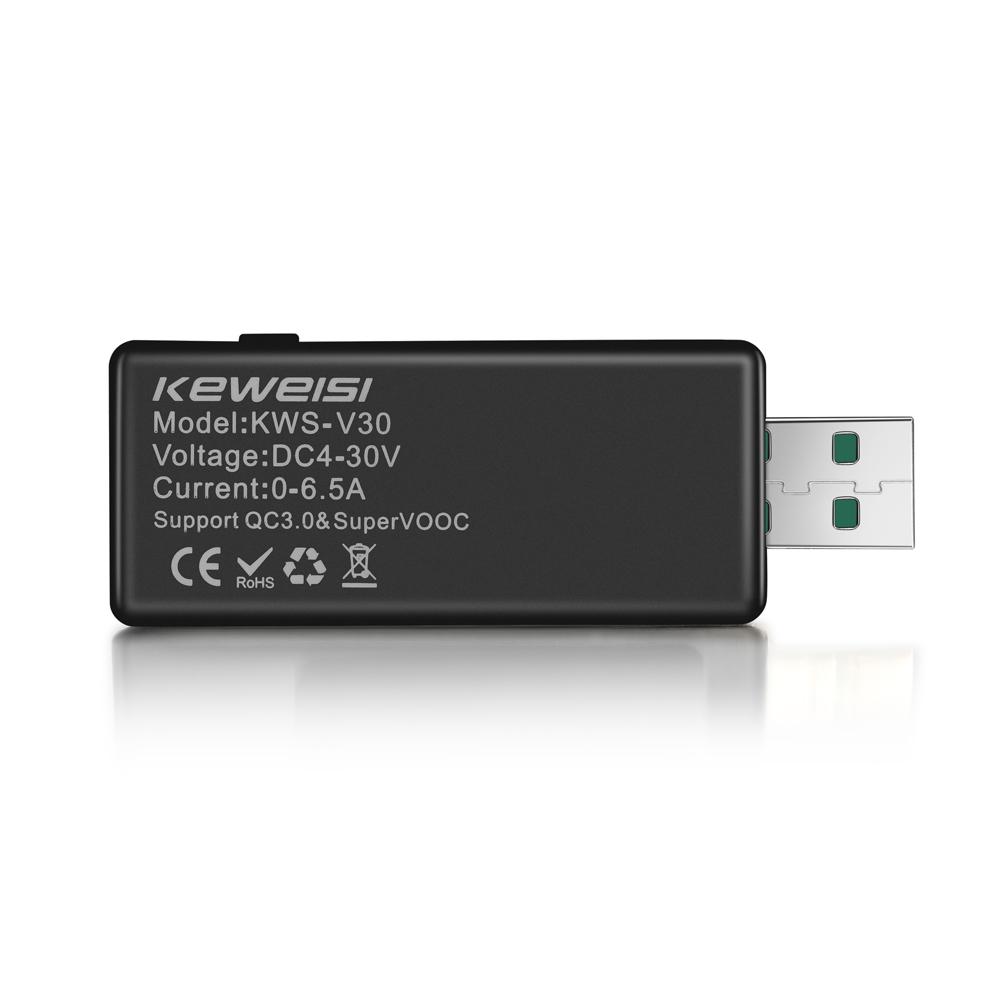 DC 4-30V 0-6.5A USB Current And Voltage Timing Power Capacity Battery Tester Compatible With Super Flash Charging Within 120W