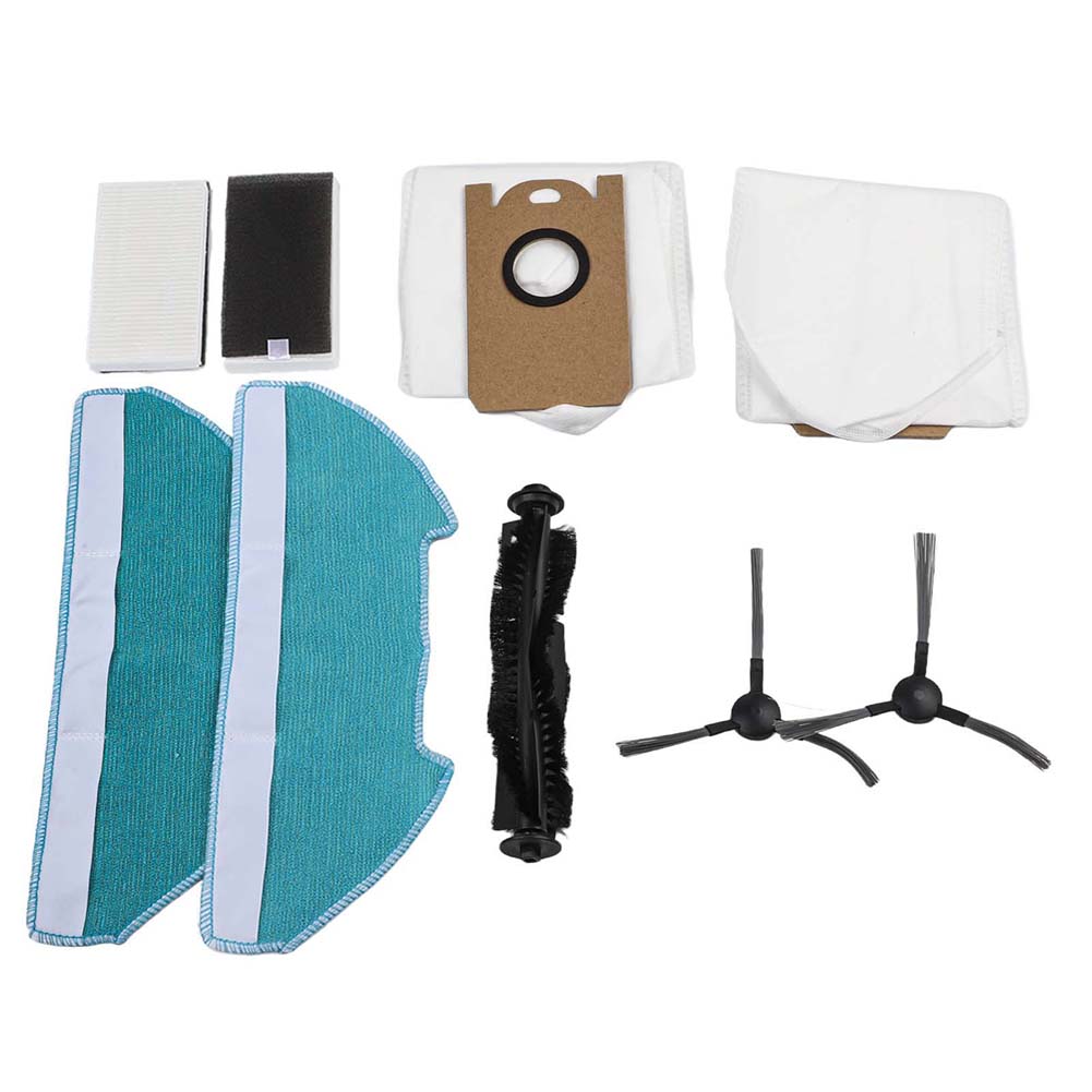 Für Redkey R10 Saugroboter Ersatzfilter, Wischmopp, Staubbeutel, Seitenbürsten & Hauptbürsten-Kit