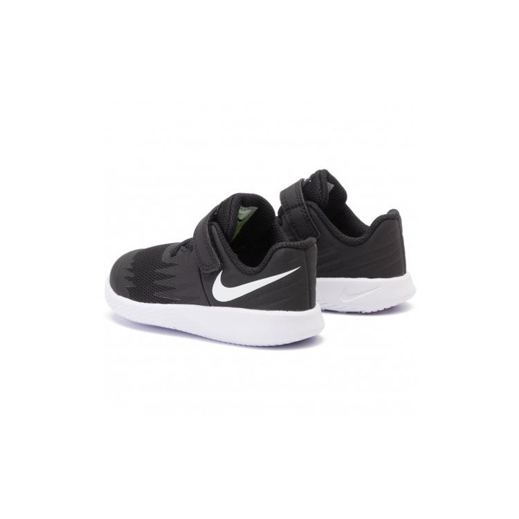 Nike Slip Resistant Cushioning Low top Running Shoes Black White Infant And Toddler 907255-001