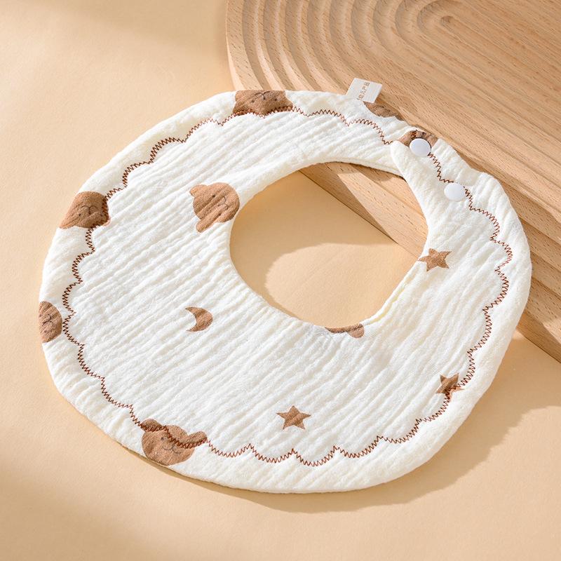 Weiches sechslagiges Baby-Lätzchen aus reiner Baumwolle - Mullwindel für Neugeborene