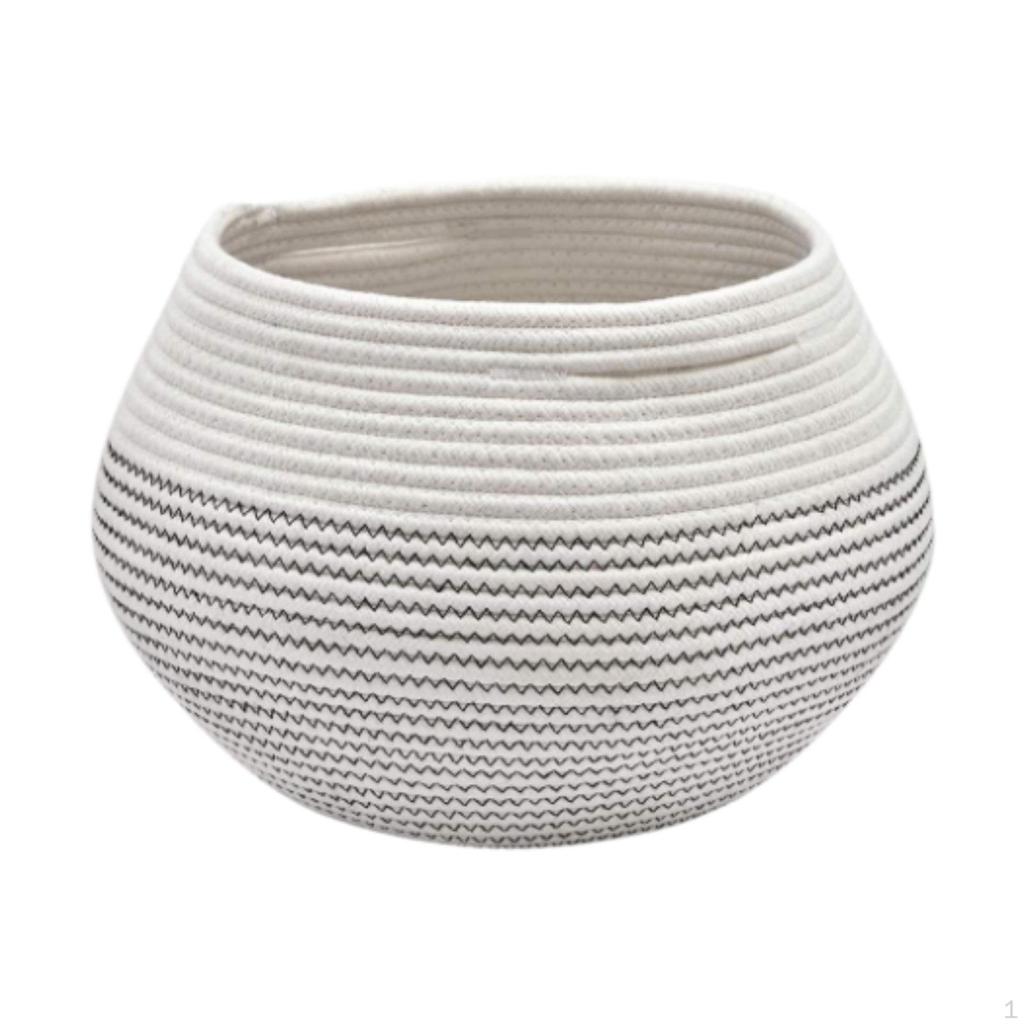 Woven Lagerung Korb Dekorative Container Bin Hause mit Griff Kleine Runde Pflanze für