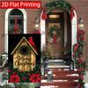 2D Flat - 2D Flat - 2D Flat, 1pc Festive Holiday Design (4) Printing, Double-Sided Garden Flag, Family Courtyard Lawn Decoration, Outdoor Decoration,