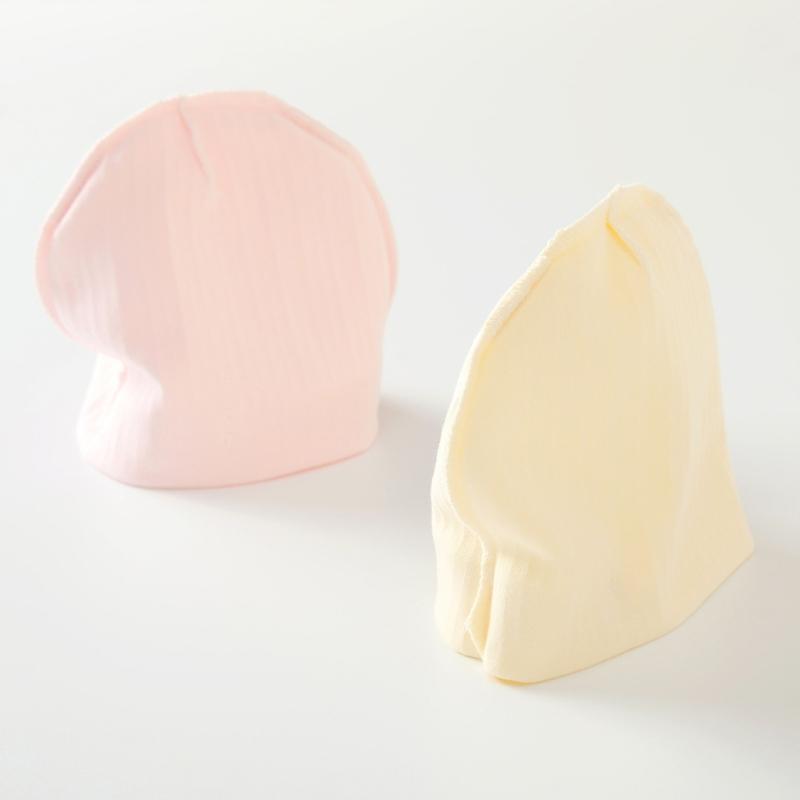 Lovely Newborn Hospital Hat Preemie Boys Girls Beanie Solid with Bear Pattern Infant Baby Hats for Spring Autumn Gift