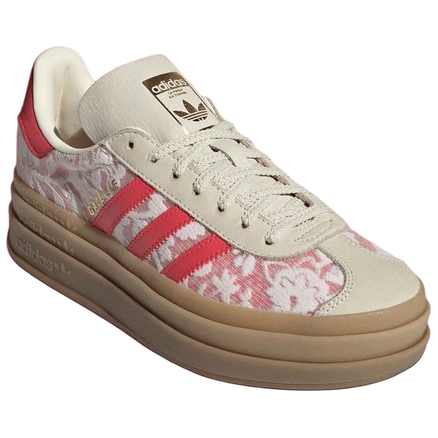 Liberty London X Adidas  Gazelle Bold Kazusa Pattern Women Sneakers Cream Cloud-White Cream-White JR8885