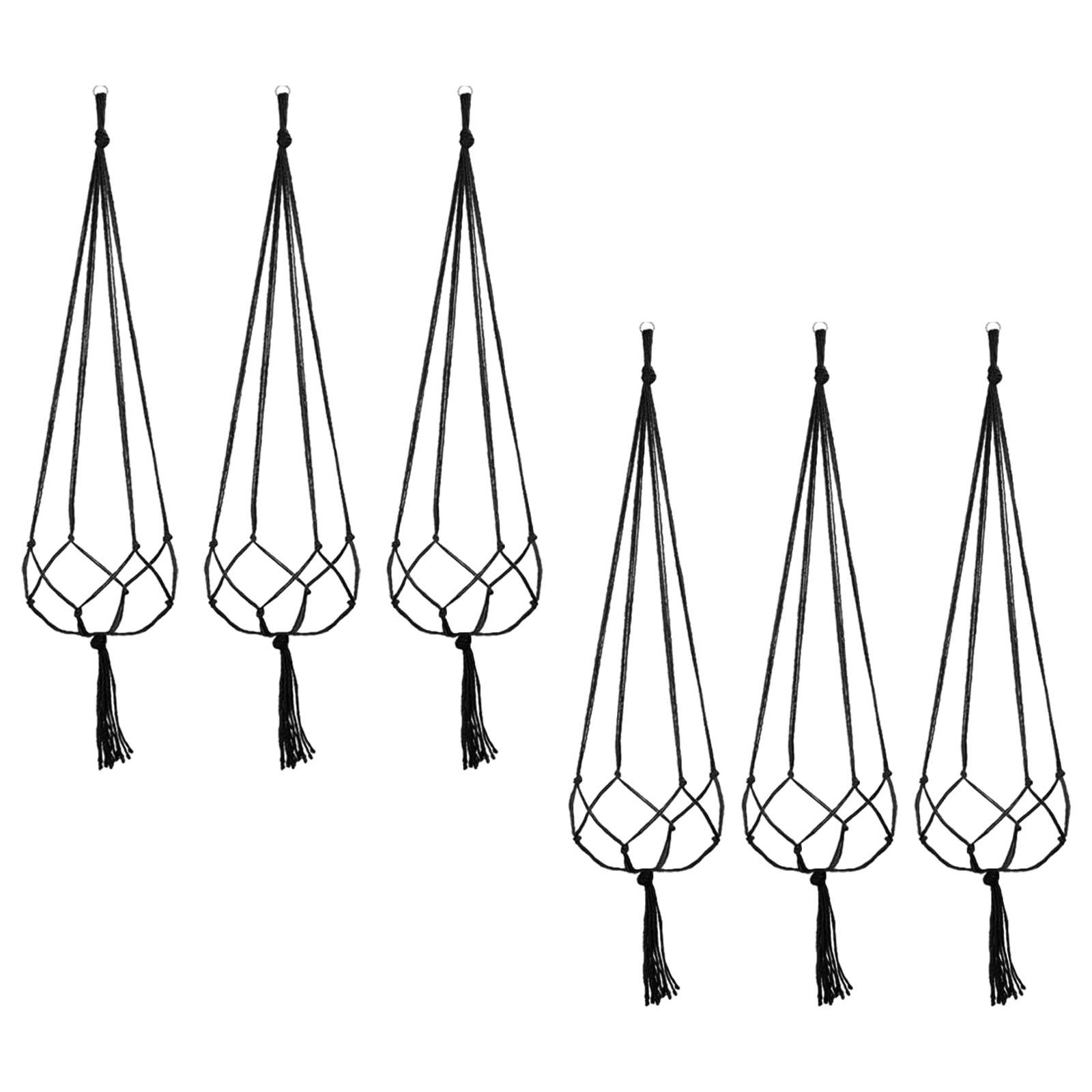 

Подвесная плетеная вручную корзина макраме декоративный держатель для цветочного горшка для использования в помещении и на улице фотореквизит A