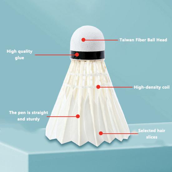 12Pcs Professional Badminton Shuttlecocks Tournament Grade Training Badminton Shuttlecocks High Speed Stable Flight Sport Accessories