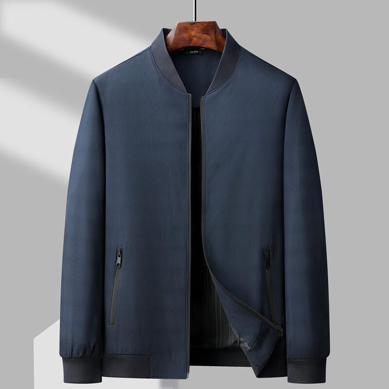 Spring New Style of Men's Middle-aged and Young Business Stand Collar Zipper Fashionable Casual Versatile Jacket Men's Blazer