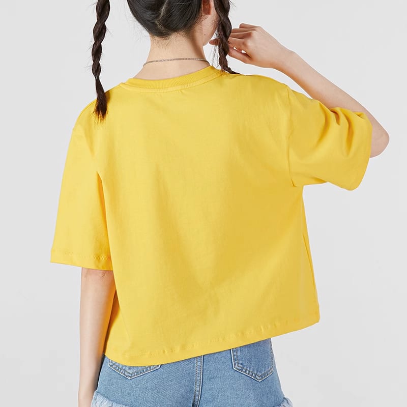 Adidas Neo X Keith Haring T Shirts Women's Yellow Crew Neck Moderate HD7253