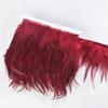 10Meters Leather Pink Rooster Neck Hackle Feather Trim Ribbon Pheasant Feathers Fringe For Crafts Plume Decoration Decor Plumas