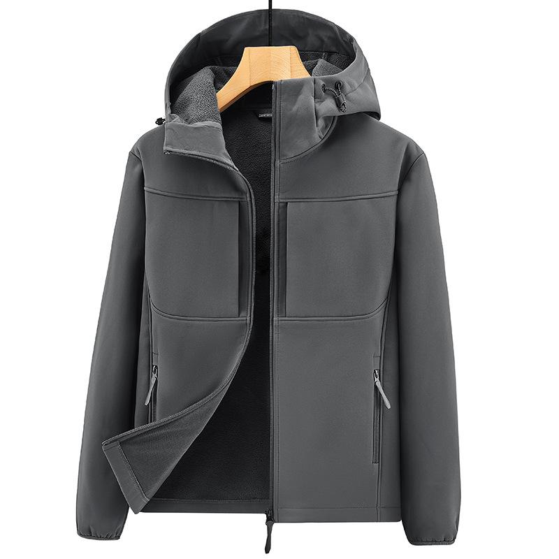 Autumn and Winter New Men's Hooded Charge Top Outdoor Sports Casual Windproof Jacket