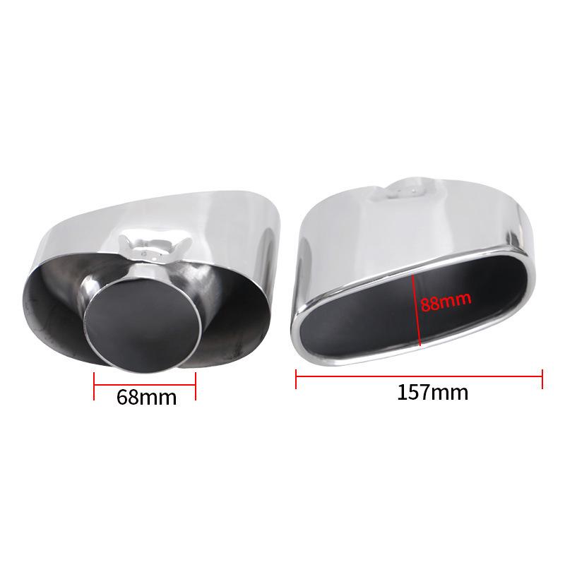 Stainless Steel Square Exhaust Tailpipe for 04-13 BMW X5 E70/E53, Modification and Installation Compatible