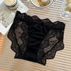 Pure Desire Lace Panties for Women Summer Thin Sexy Bow Satin Breathable Girl High Slit Low Waist Briefs