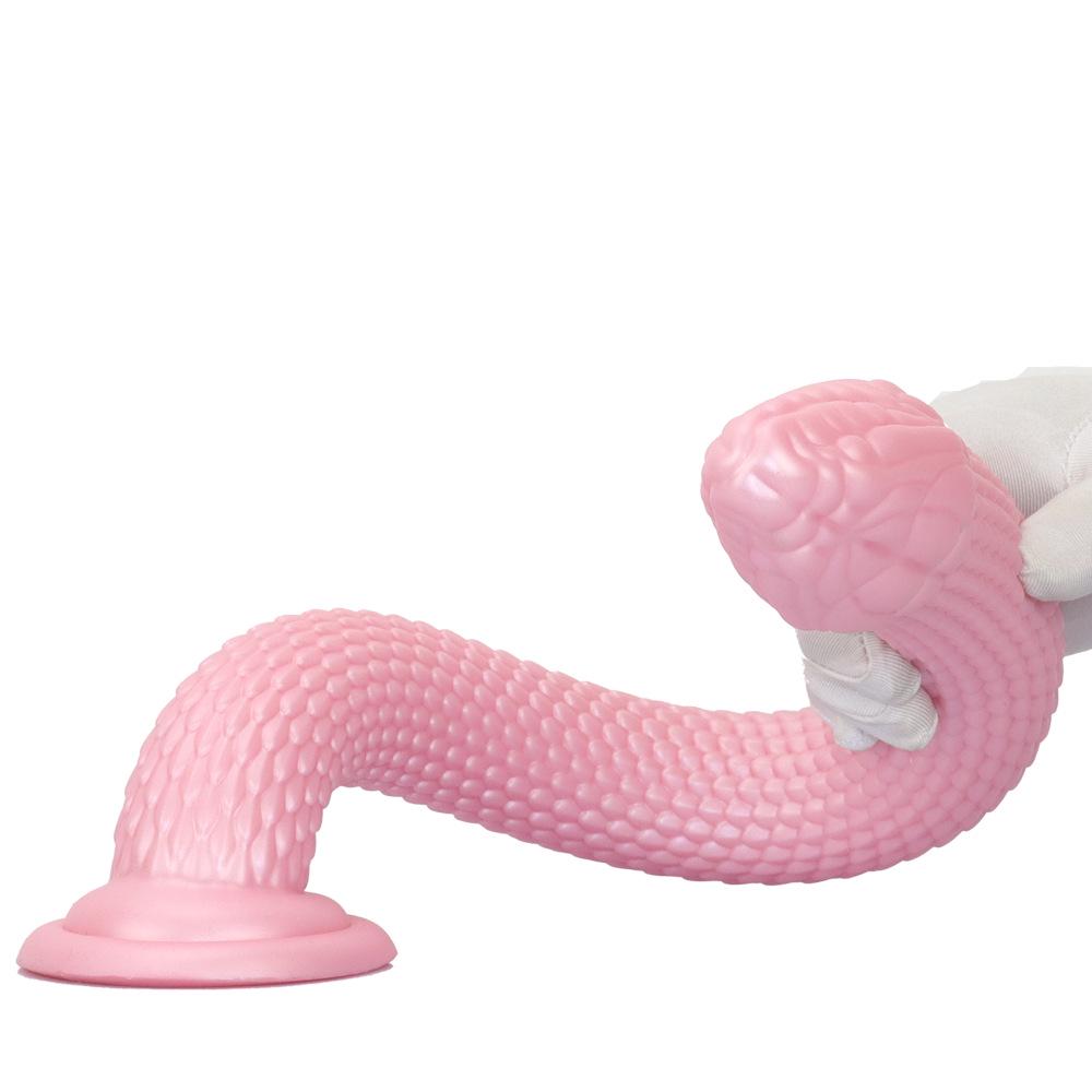Super Large Snake Head Anal Plug with Suction Cup for Long-Term Wear and Deep Self-Stimulation