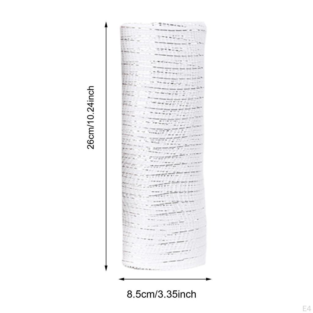 10 Yard Christmas Ribbon Mesh Roll for Crafting And Gift Wrapping