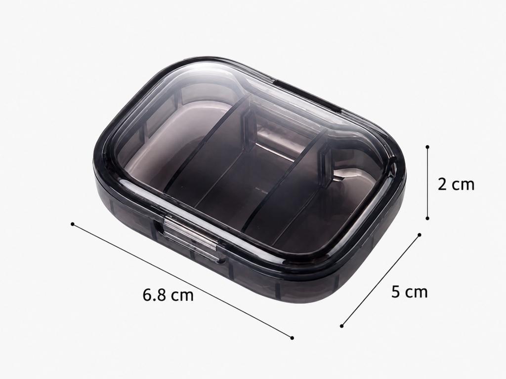 Travel Pill Storage Case Mini Waterproof Medicine Organizer with Separate Compartments for Home Office Outdoor and Vacation Use