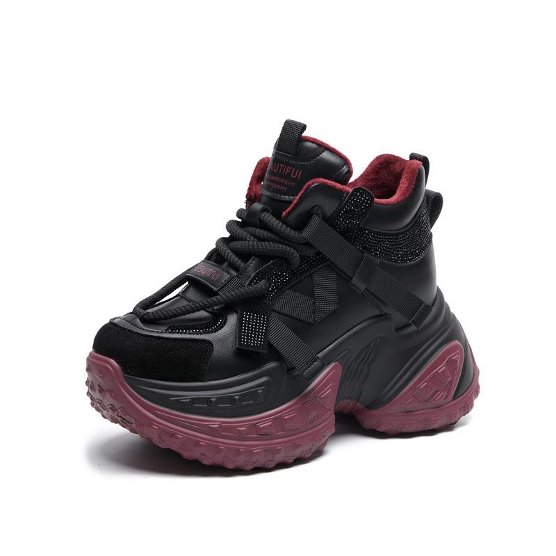 

8635 platform dad shoes women s 2025 autumn and winter new small inner height increase women s shoes fashion versatile leisure sports 39