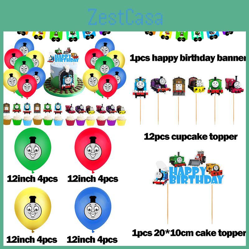 Vibrant Thomas Kids Birthday Party Supplies Decor Balloon Banner Cupcake Topper