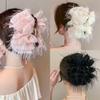 Elegant Feather Fluffy Hair Claw Clip - Fairy Cloud Design