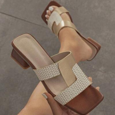 Women Shoes Sexy Soft Leather Female Flipflop Slippers Summer Fashion Heels Slides Shoes for Girls Comfortable Sandals