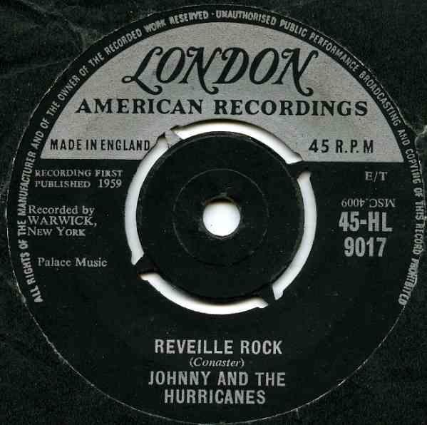 

7inch Record JOHNNY THE HURRICANES Reveille Rock 45HL9017 LONDON RECORDS 1959 UK Rock Used