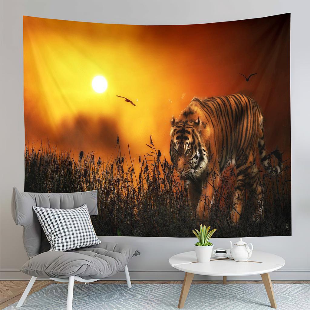 Tiger Tapestry Ferocious Predator Tapestry Wild Animals Tapestry Creativity Art Tapestries Home Living Room Bedroom Dorm Decor