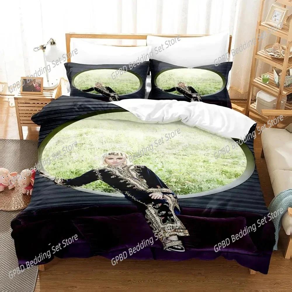 Singer Miley Cyrus Beding Set For Bedrom Soft Modern Bedspreads Comefortable Children Kids Soft Duvet Cover Comfortable Quilt Cover And Pilowcase