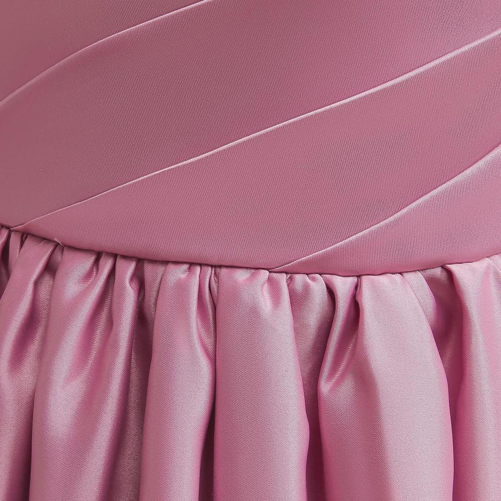 2025 Girl's Satin Princess Dress - Birthday Party & Piano Performance Outfit