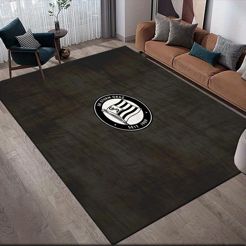 Sportklub Sturm Graz Flannel Pattern Square Carpet,Area Rug,Carpet Rug for Living Room Bedroom Sofa Playroom Decor,Non-slip Floor Mat