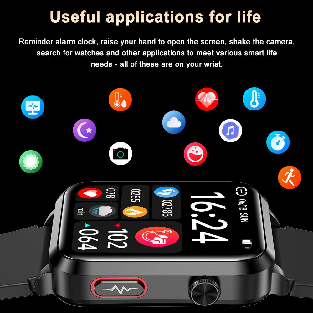 SACOSDING New Men's Watch, Air Pump, Safety Airbag, Precision Blood Pressure, Bluetooth Call Smart Watch