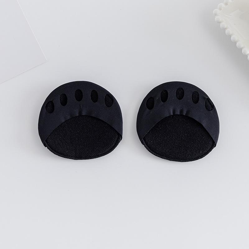 Female Summer Thin Pure Color Half Palm Shallow Mouth Invisible Five Finger Cotton Socks