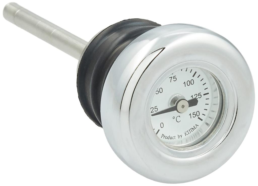 Kijima Motorcycle Dipstick Oil Temperature Gauge for Honda Softail (1984-1999)/XL (1993-2003) with Chrome Bezel (HD-04180)