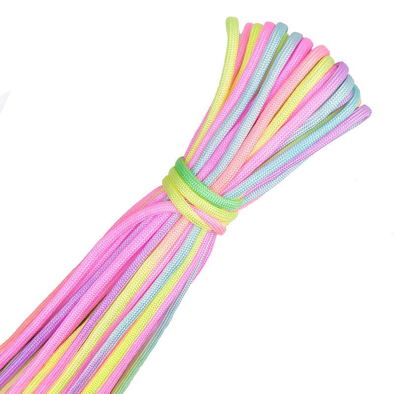 

30m 4mm 7-core Colorful Braided Paracord for DIY Crafts & Woven Bracelet Accessories