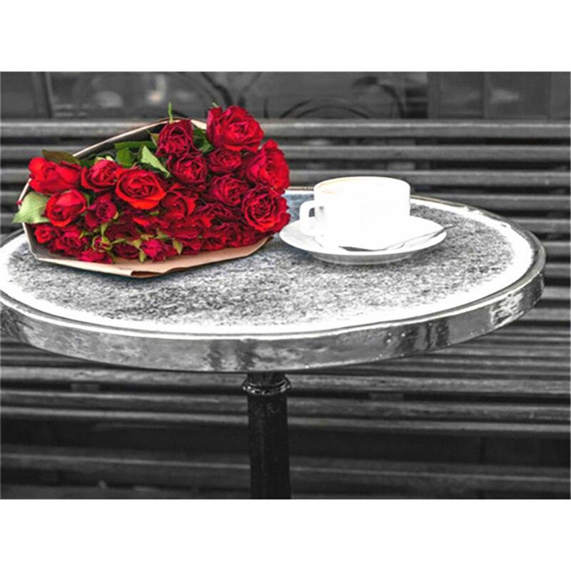 

5D DIY Пейзаж Алмазний живопис Чорно-Білий Червоний Алмазна Вишивка Мозаїка Повне Кругле Свердло Ремесла Художній Подарунок Домашній Декор Full Round 40x50CM