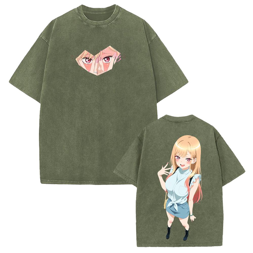 Marin My Darling T-shirt Anime Fashion Washed Y2k T Shirt Men Women Clothing Cotton Tees Tops