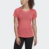 Adidas Casual Sports Running Backless Round Neck Short Sleeve Raglan T-Shirt Women Tops Magenta DU1321
