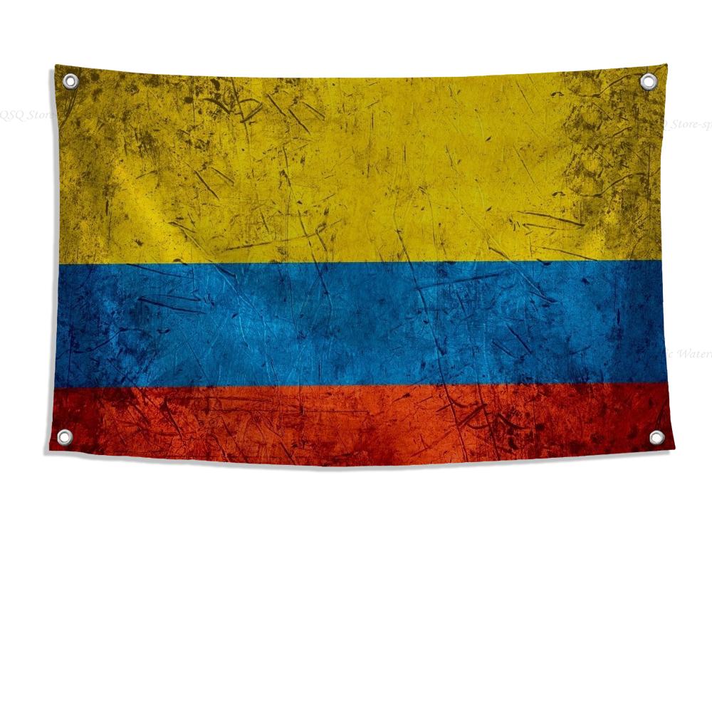 1ks Kolumbijské vlajky Banner Čtyřotvorová vlajka Polyester Venkovní dekorace Estetika místnosti