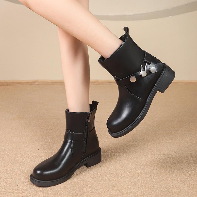 Winter Round Toe Comfortable Anti Slip Casual Boots, Fashionable New Style Elegant Plush Warm And Sexy Work Boots For Women