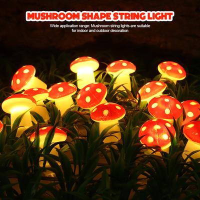 1.5m/3m Mushroom LED Light String USB/Battery Power Fairy Lights Garland for Christmas Holiday Party Wedding Garden Decoration Lights