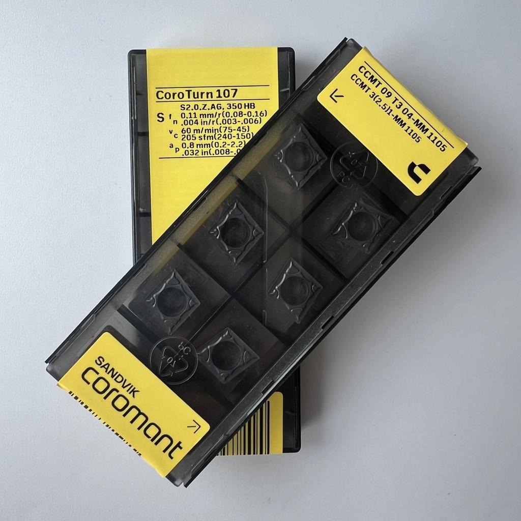 SANDVIK / CCMT09T304-MM 1105 / Industrial indexable Carbide Inserts 10 Pcs