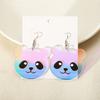 Environmentally Friendly Acrylic Earrings, Laser Cute Cartoon Panda Earrings, Earrings.