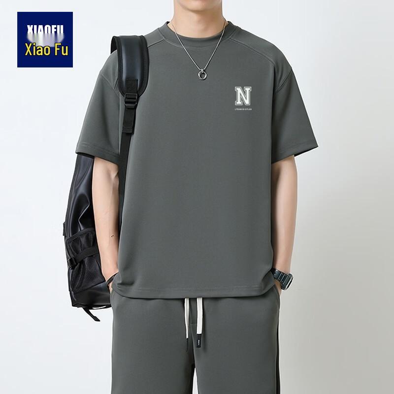 

Men s Ice Silk Short Sleeve Pajama & Loungewear Set M