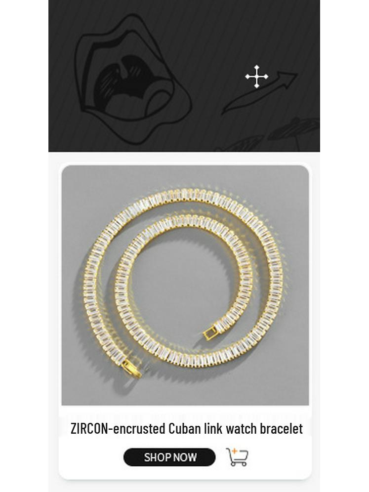 12mm Full Diamond Hip Hop Necklace: Men's Punk Retro Ins Style Exclusive