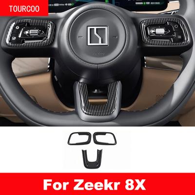 For Zeekr 8X 2026 Car Steering Wheel Button Frame Cover Trim Sticker Interior Accessories
