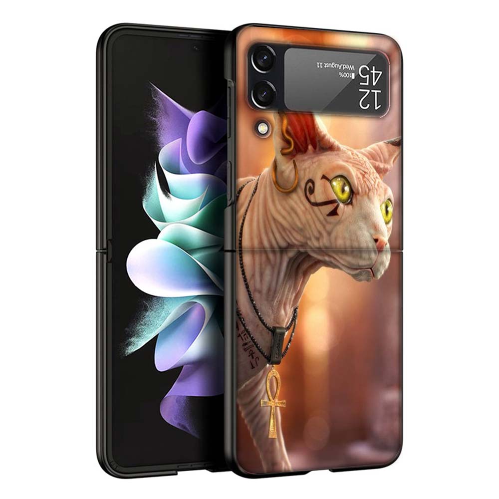 Lavaza Sphynx Sphinx Cat Cases For Samsung Galaxy Z Flip 4 5 6 7 3 Z Flip7 Flip6 Flip4 Flip5 Flip3 5G Hard Shockproof Fundas Cov