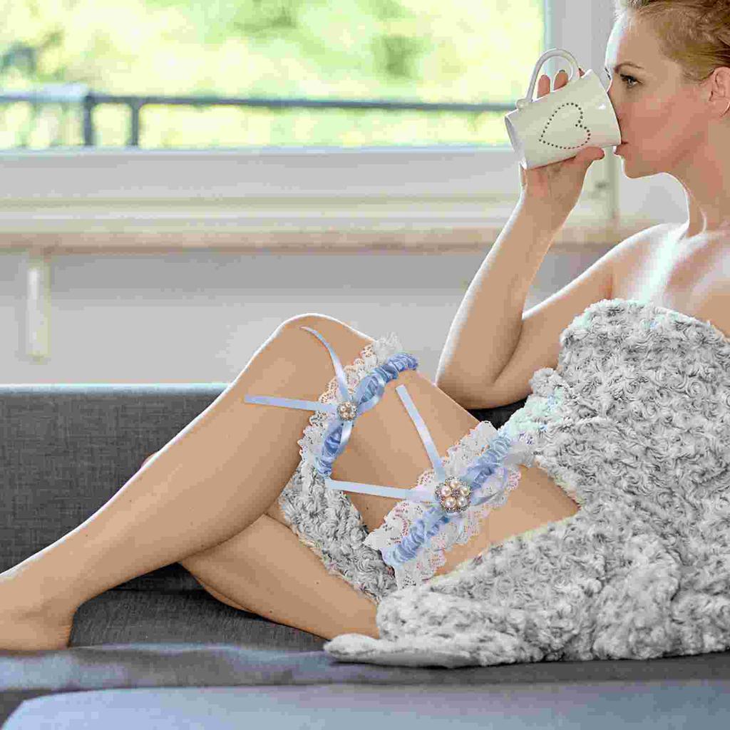 Belt Bowknot Garters Bride Lace European and American for Wedding Leg Bridesmaid