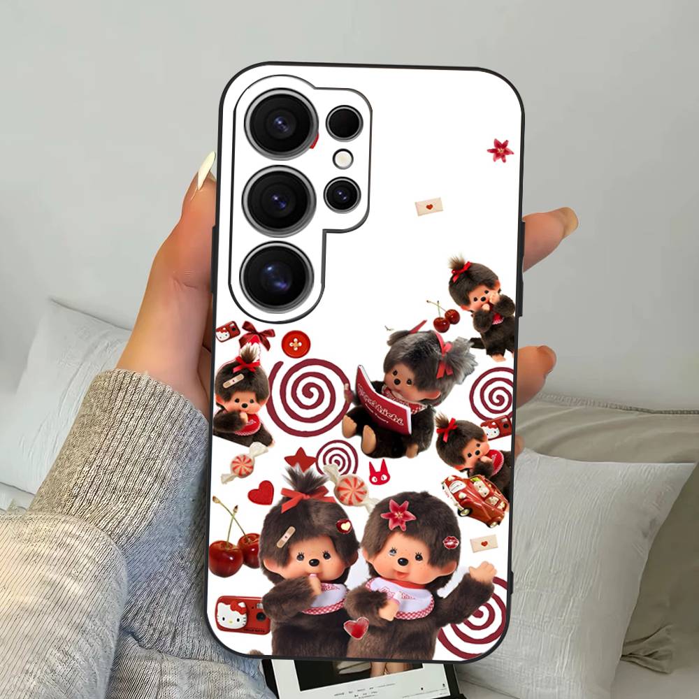 Cute M-monchhichis-s Phone Case For Samsung S 24 Fe 25 Ultra Plus 20 Lite 21 30 22 23 24 22 Ultra 5G Fundas
