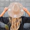 Sparkling Rhinestones Star Western Hat For Women Oversized Comfortable Hat Headpiece All Weather Stylish Headwear