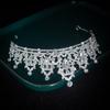 Mode Kristall Wassertropfen Brautschmuck Sets für Frauen Strass Tiaras Krone Set Halskette Ohrringe Hochzeitskleid Schmuck Set