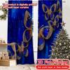 2D FLAT PRINTING 2pcs Curtains (Without Rod) Elegant Butterfly Design Modern Fashionable Curtainments During the New Year